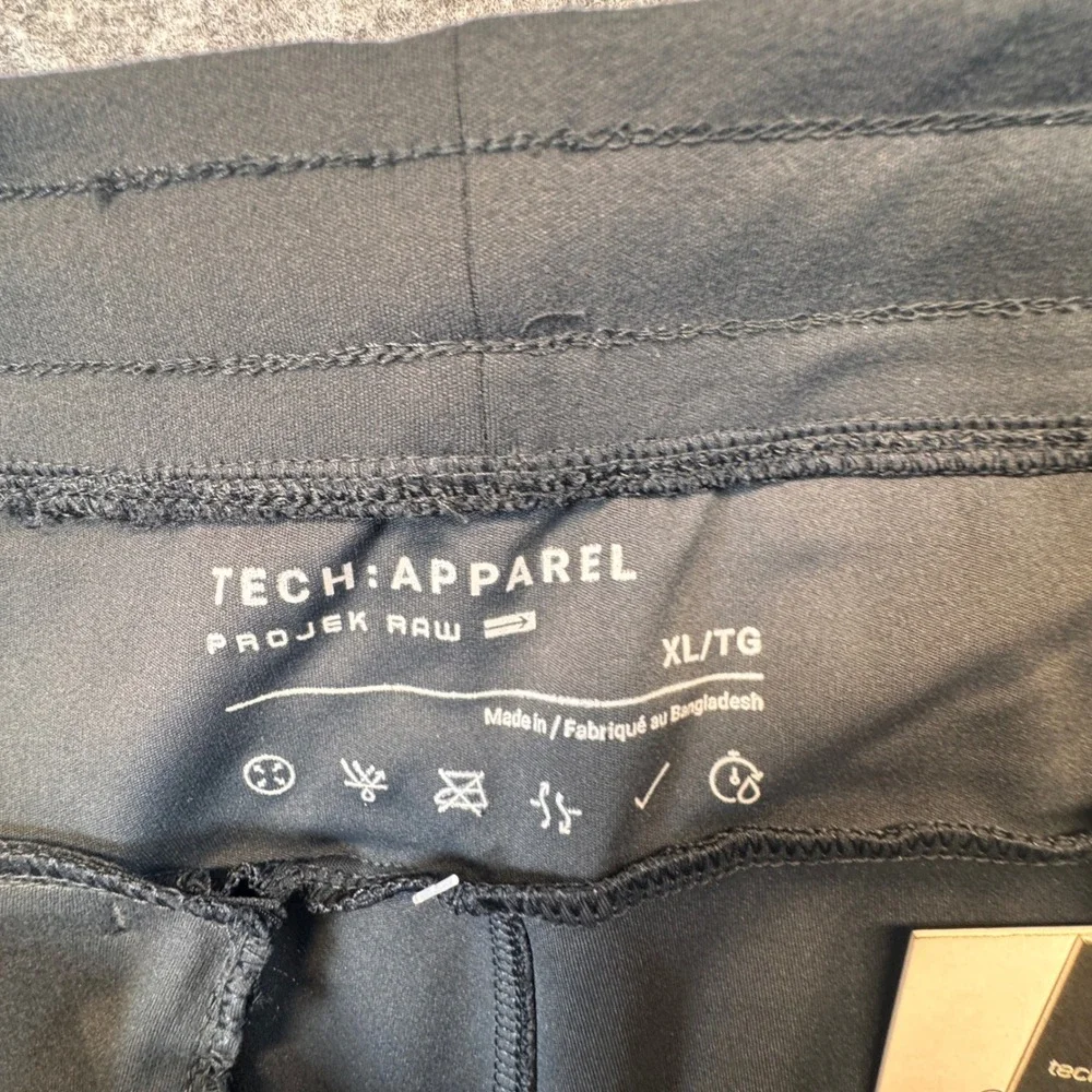 Projek Raw Mens Tech Apparel Joggers Charcoal Grey XL‎ TAS25145 New With Tags
